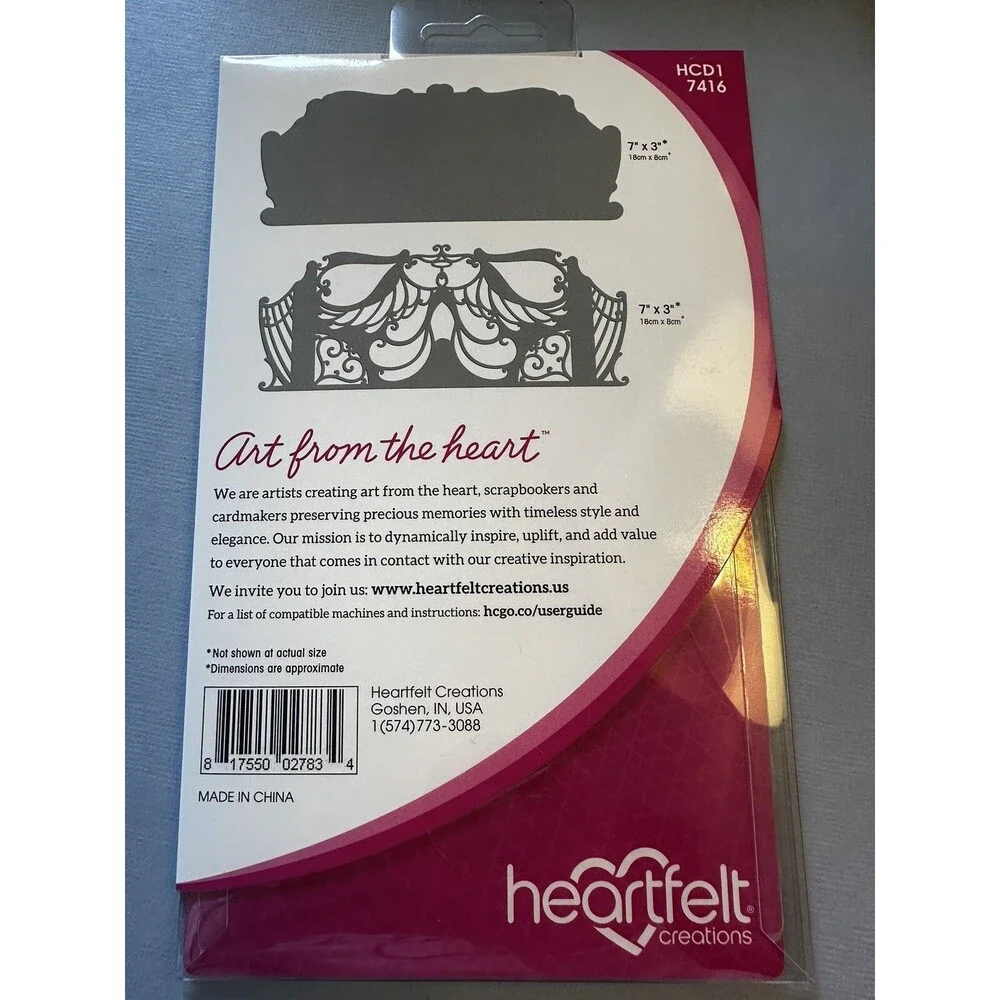 Heartfelt Creations NOEL DECORATIVE  Christmas use in sizzix or any die machine